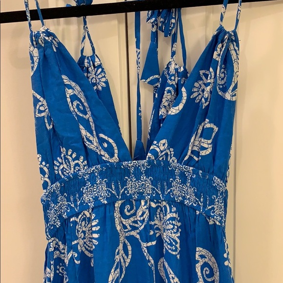 Blue patterned maxi dress - Picture 2 of 3
